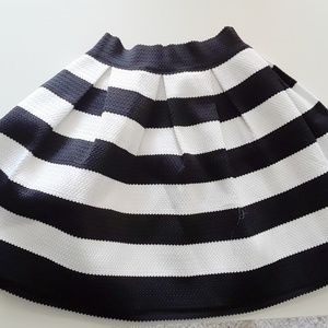 Black and white skirt.